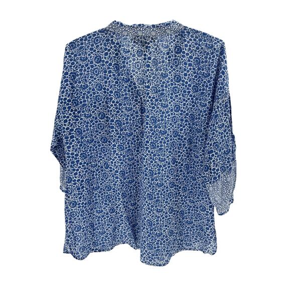 Hatch 'The Olivia' Blue Polyester Blouse Size 0 - Picture 3 of 4